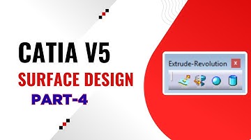 CATIA V5 Surface Design Tutorials Part-4 | Extrude, Revolve, Sphere, Cylinder