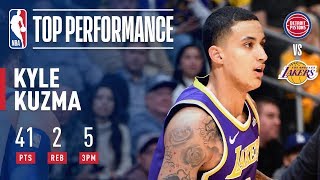 Kyle Kuzma ERUPTS For a Career High 41 Points In Just 3 Quarters | January 9, 2019