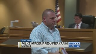 Police officer fired after crash