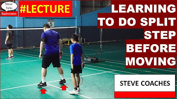 #Lecture Learning to do split step before moving - Badminton Training with Steve 20240525