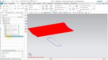Học NX CAD Online - Bài13 : Combined Projection - Sao chép biên dạng 2D lên đường