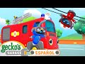 ¡El Superhéroe mecánico salva el dia!🦸 |🐸 Garaje de Gecko | Carros para niños | Vídeos educativos