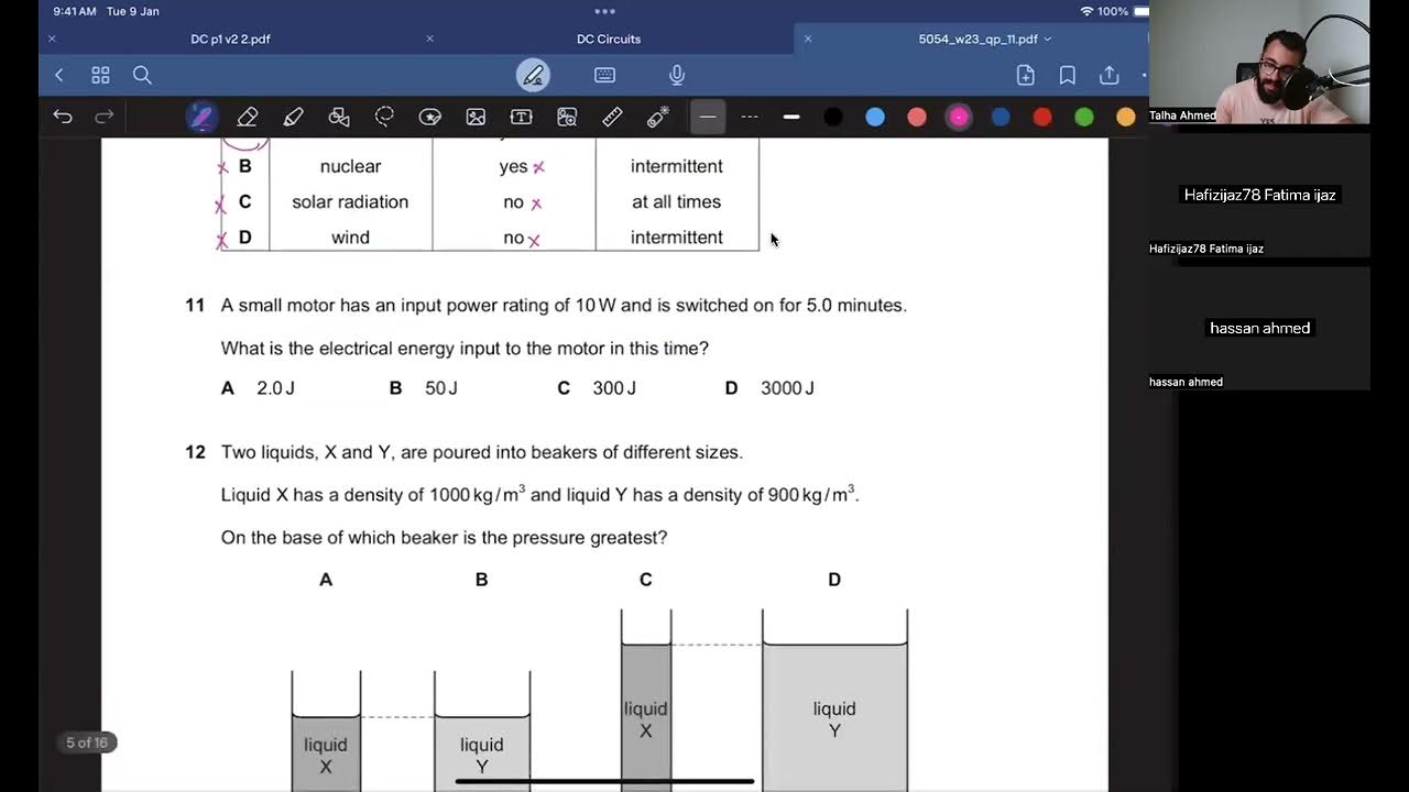 O level physics 5054 oct nov 2023 paper 11 solved youtube