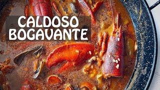 ARROZ CALDOSO DE BOGAVANTE tradicional Valenciano - paella recipe SEAFOOD