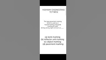 MCQ 9 YCT Highway engineering #highway