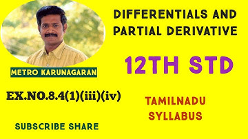 12th Std Maths Ex.8.4(1)(iii)(iv) Find partial derivative of h(x,y,z)= xsin(xy)+ z^2x, (2,π/4,1)