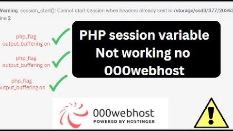 PHP errors in 000webhost that everyone have to face|| session variable not working | Apna feature