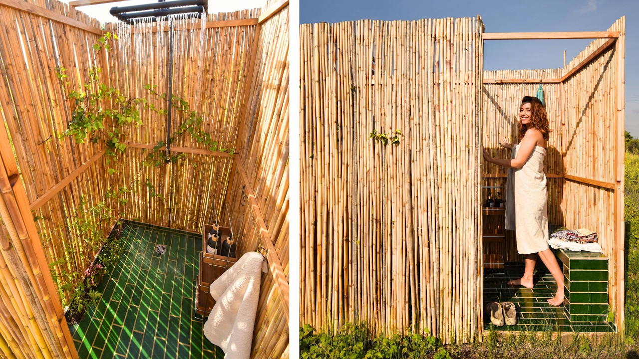 Construimos una DUCHA EXTERIOR en nuestra Finca Rural Sostenible