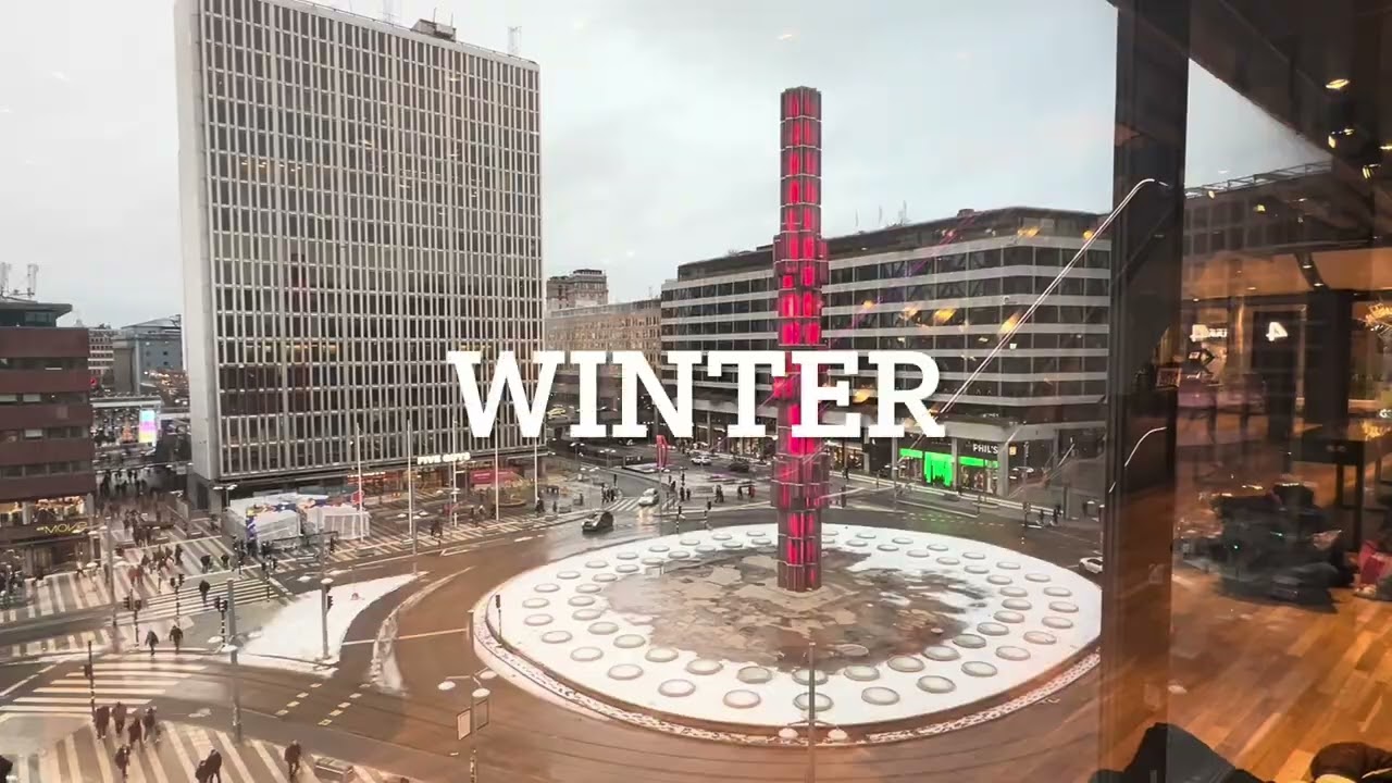 Stockholm City view vinter 