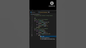 Python Star "⭐"  Pattern || Python Diamond Shape Pattern Tutorial  || Python Basic Pattern #python