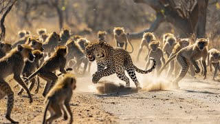 ESTE LEOPARDO MEXEU COM OS 50 BABUÍNOS ERRADOS E SE DEU MUITO MAL!