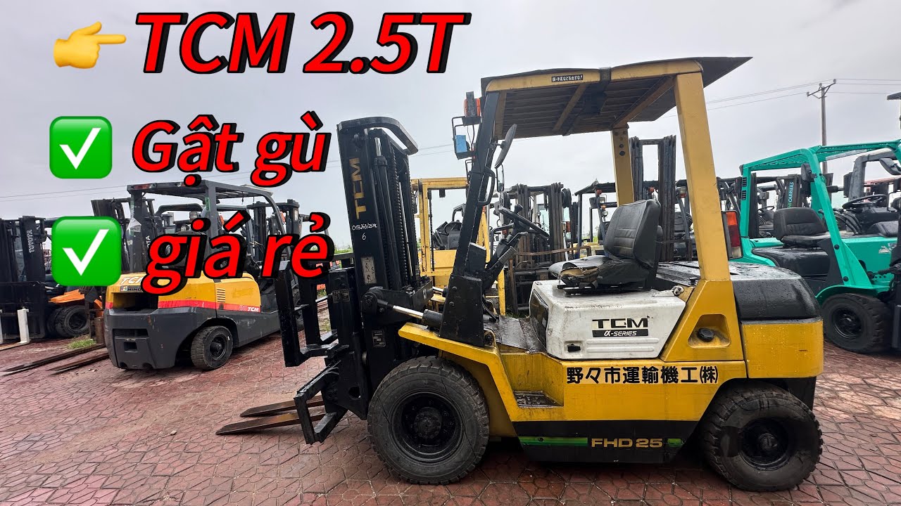 TCM 2.5t gật gù : xe bãi nhật giá tốt cho ae vật liệu xây dựng#xenângcũgiárẻ 