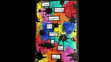 Mixed Media Art Journal Tutorial- ICAD- Bright and Bold Background