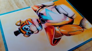 COMO DIBUJAR A GLAM ROCK FREDDY DE FNAF SECURITY BREACH