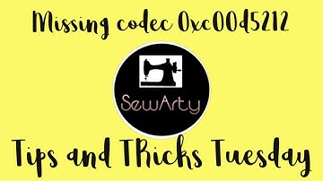 Missing codec problem | SewArty