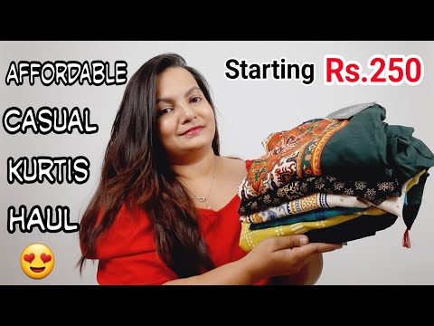 Casual Kurti Starting Rs.250 | Max Cotton Kurti Haul | Amazon Affordable Kurtis | AlwaysPrettyUseful