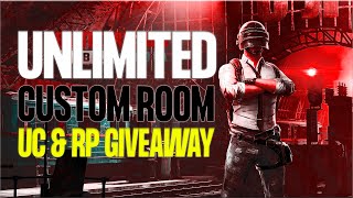 🔴 BGMI LIVE UNLIMITED CUSTOM ROOMS | LIVE UC GIVEAWAY | ROYAL PASS GIVEAWAY | CUSTOM ROOM LIVE