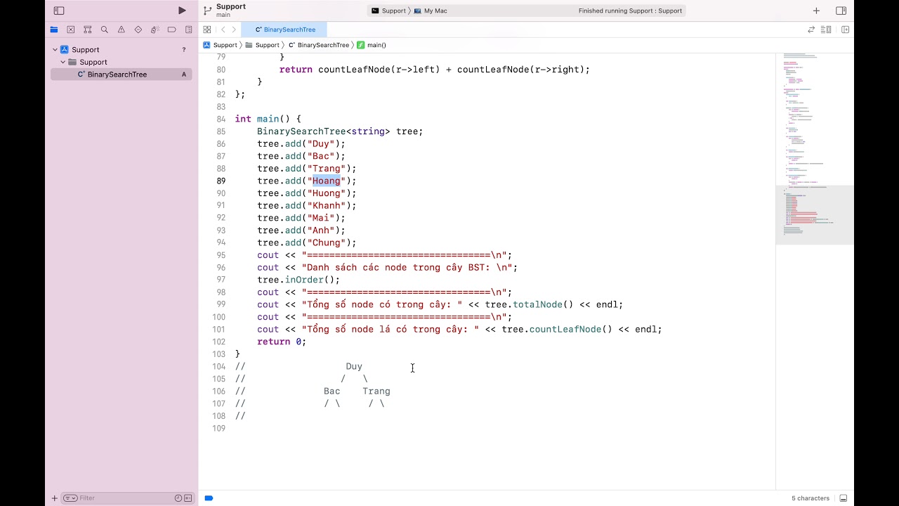 CTDL> C++ - Đếm số node lá trên cây nhị phân tìm kiếm - YouTube