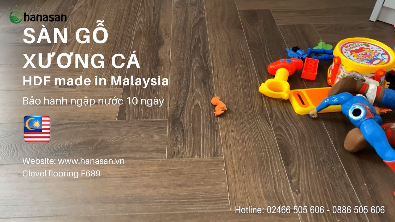 Sàn Gỗ Xương Cá Công Nghiệp Malaysia - Tông màu Óc Chó | CLEVEL ...