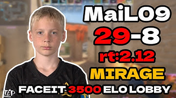 15 Y.O! MaiL09 (29-8) rt:2.12 +VOICE COMMS (mirage) | EU FACEIT RANKED 3500 ELO LOBBY | #cs2 #pov