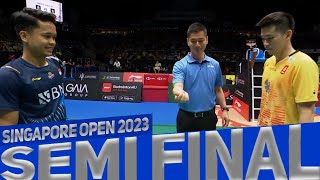 Anthony Sinisuka Ginting vs Kunlavut Vitidsarn Badminton Singapore Open 2023 | Semi final