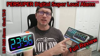 PERSUPER Digital LED RGB Alarm Clock TX-5, Super Loud Alarm for Heavy Sleepers Review Tutorial screenshot 4
