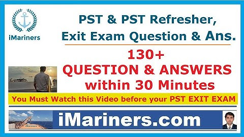 Dg Shipping PST & PST Refresher Exit Exam Questions (1 video, 138 Questions in 27 minutes)