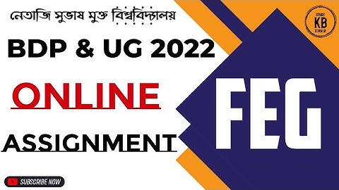 NSOU BDP Assignment 2022 FEG || Live || NSOU FEG MCQ Question/Answer #nsou