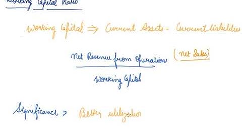 Working Capital Turnover Ratio | Class 12 Accountancy Accounting Ratio