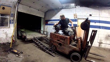 Loading the forklift