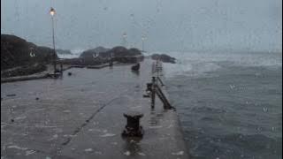 Ocean Storm Sounds for Sleep or Study | Loud Thunder, Waves, Howling Wind & Heavy Rain | Stormy Sea