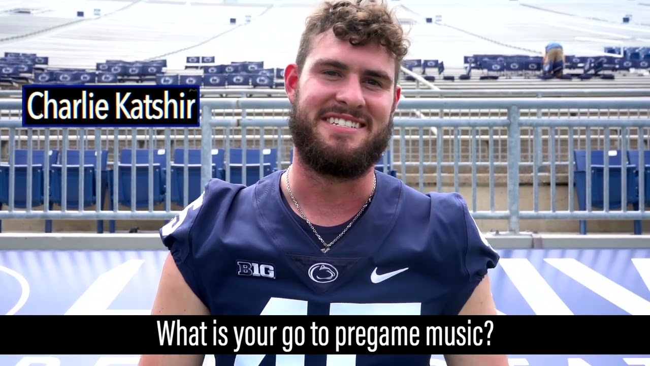 Watch Penn State Football tell us what music made the pregame playlist to get hype for Michigan