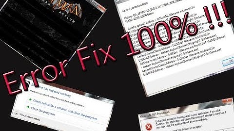 Batman Arkham Asylum Error FIX!!!!