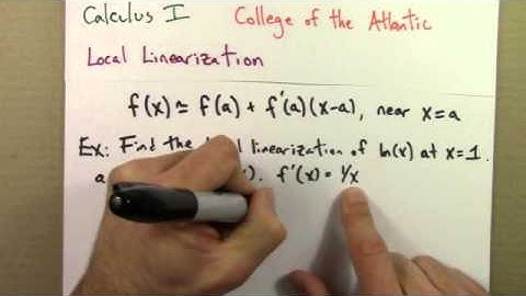 Calc I. Week 08.  Local Linearization