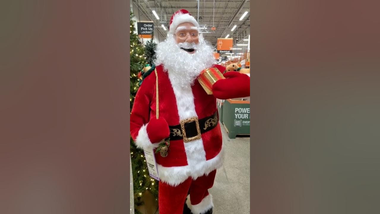 6 ft Animated Singing Santa Christmas Animatronic FROM HOMEDEPOT YouTube