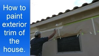 How to paint exterior house trim using a spray gun.