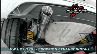 UP GTI 1.0TSI SCORPION CATBACK DIY INSTALL  (WITH SOUND TEST)