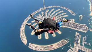 SkyDive Dubai ✈  Skydiving over the Palm Jumeriah..!!! #13000ft #palmjumeira #dubaiskydriving