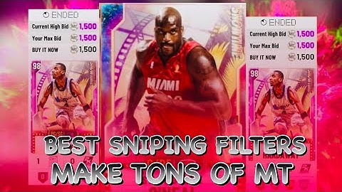 BEST SNIPE FILTERS TO MAKE MILLIONS OF MT IN NBA 2K20! TOP 5 SNIPE FILTERS IN NBA 2K20!