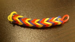 Fun Loom Fish Tale Bracelet ファンルームでボードを使った簡単なフィッシュテイルブレスレットの編み方と作り方～初級(レインボールーム、アレンジゴムでも可)