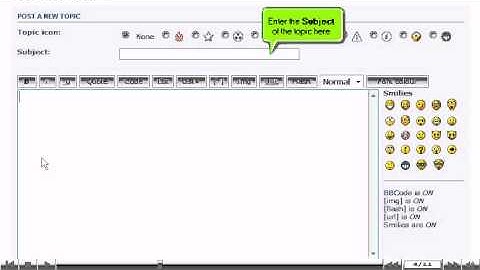 How to create a new topic in phpBB