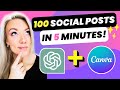 100 social media posts in 5 minutes how to bulk create with chatgpt  canva