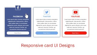 Responsive Cards Design with HTML  CSS | CSS Responsive Card Hover Effect | UI Design Using CSS Grid