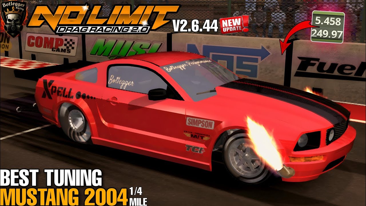 Latest Tune Mustang 2004 5.4 second in 1/4 mile No Limit Drag Racing 2 V2.6.44