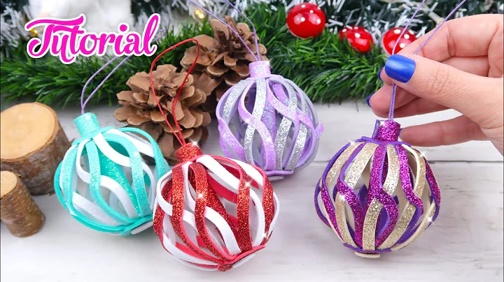 🎄 Diy Christmas Ornaments for Christmas tree with foam sheets - Xmas balls🎄