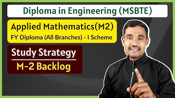 Applied Mathematics (M2) Course | Backlog Subjects | MSBTE - I scheme | Diploma in Engineering