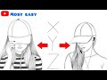 How to draw 2 girls with cap  girl drawing easy step by step  beautiful girl drawing for beginners
