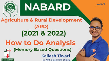NABARD 2023 | ARD Questions | How to do analysis | Start Now | By Kailash Tiwari