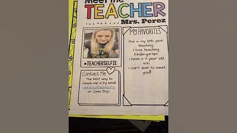 Mrs. Perez First Day Of School Package