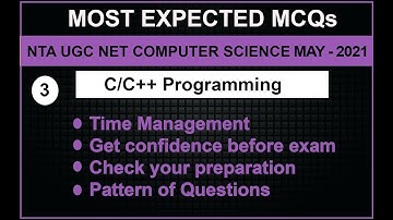 NTA NET Mock Test Series (Test-3) on C/C++ Programming | NTA UGC-NET Nov/Dec - 2021